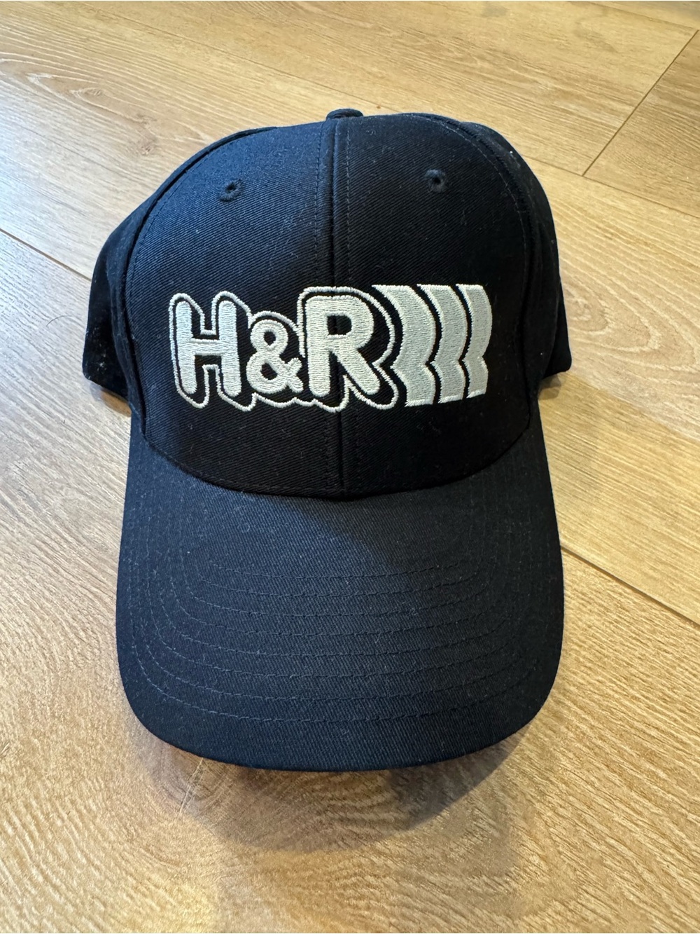 H&R springs Black Baseball Cap with Embroidered Logo